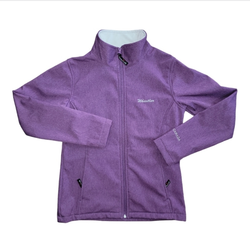 Northern Vibe Womens Whistler Canada Purple Fleece Full Zip Jacket Size Small